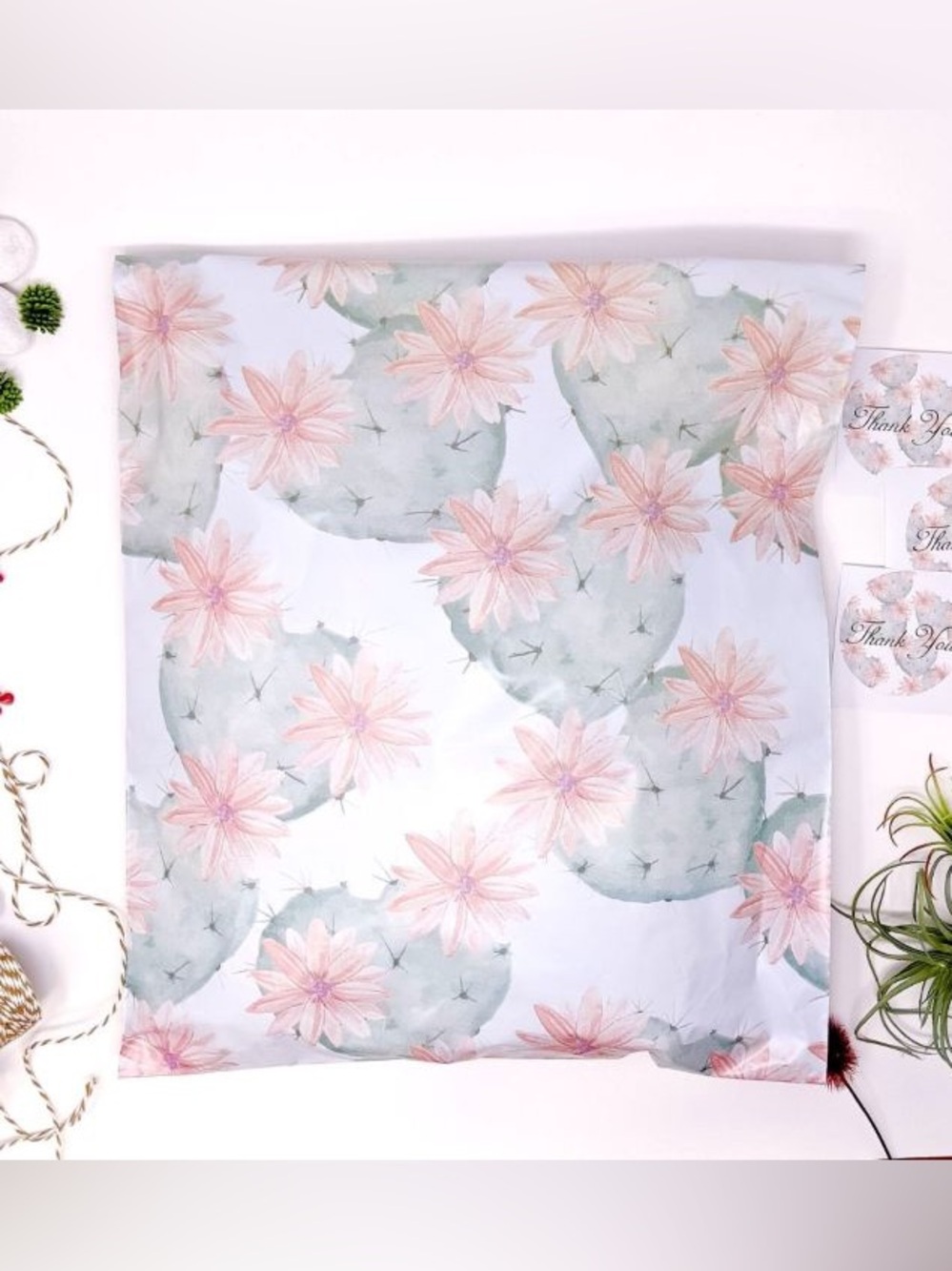 Flowering Cactus Designer Polymailers - 10x13